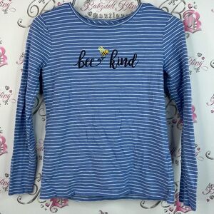 Talbots long sleeve bee 🐝 shirt Blue Striped 'Bee Kind' Long Sleeve Shirt